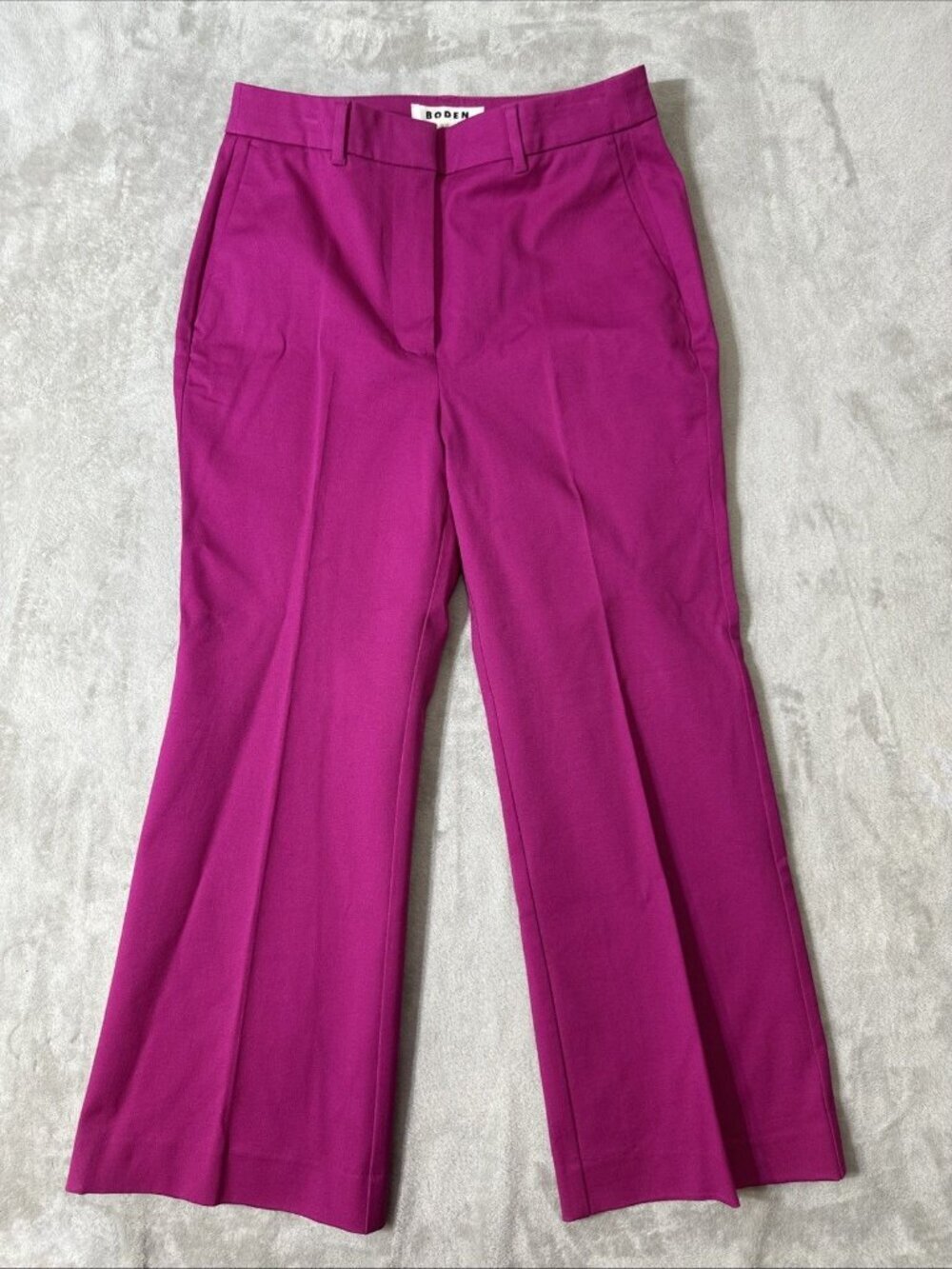 Boden Womens Pink Straight Leg Pants Size 6R Tailored Work Office Career
